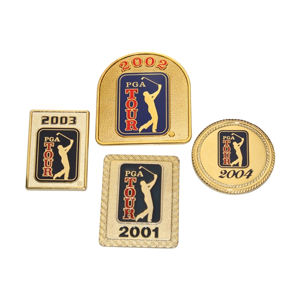 Hale Irwins 2001, 2002, 2003 & 2004 PGA Tour Pins