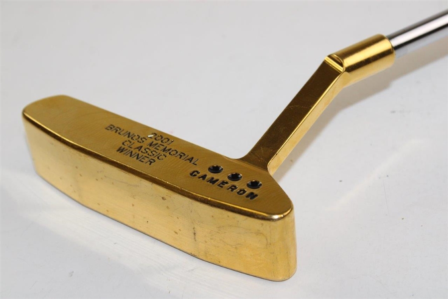 Hale Irwin's Scotty Cameron Gold Plated Putter for 2001 Bruno's Memorial Classic Win
