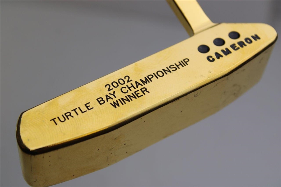 Hale Irwin's Scotty Cameron Gold Plated Putter for 2002 Turtle Bay Championship Win