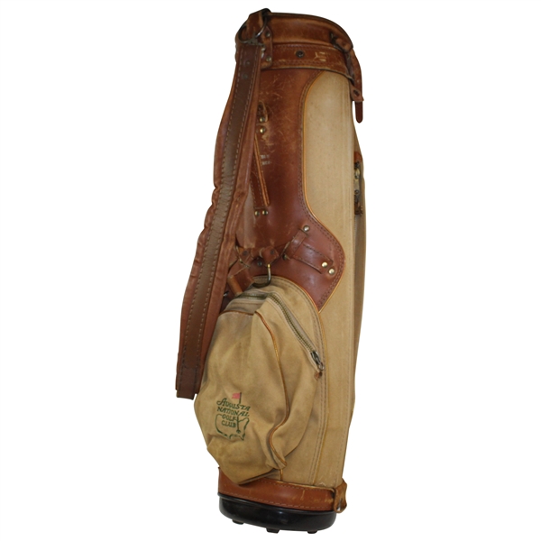 Classic Augusta National Golf Club Leather & Canvas Full Size Hot-Z Golf Bag - Used