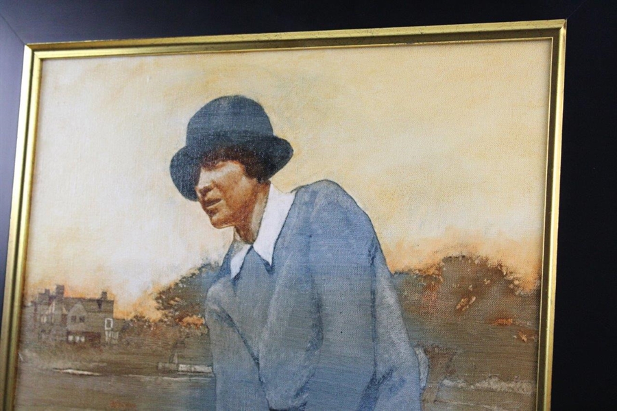 Original Oil on Panel Alexa Stirling at East Lake Painting by Artist Robert Fletcher - Framed