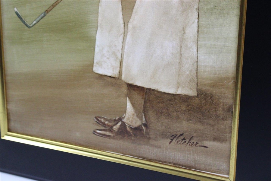 Original Oil on Panel Alexa Stirling at East Lake Painting by Artist Robert Fletcher - Framed