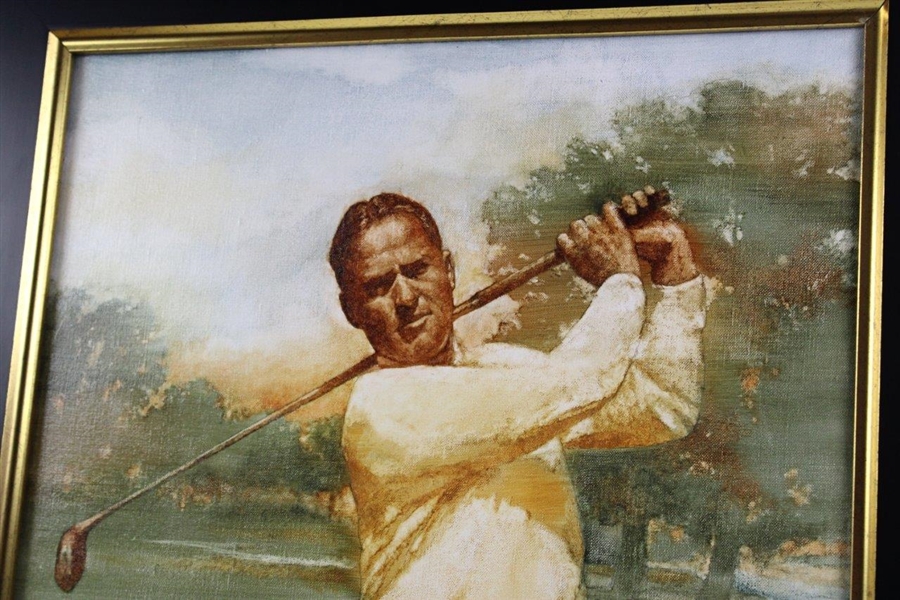 Original Bobby Jones Oil Painting 'Bobby at East Lake' by Artist Robert Fletcher - Framed