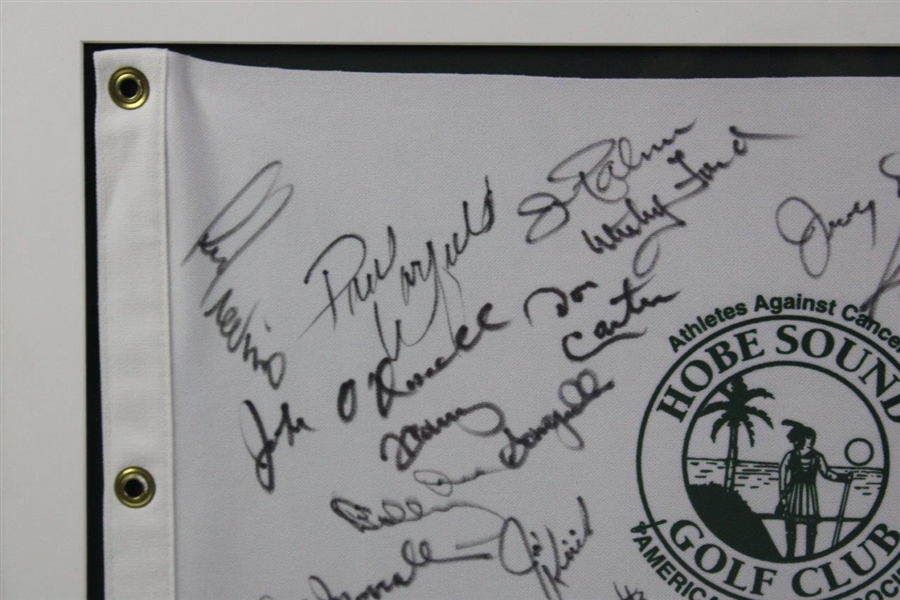 Smoltz, Orr, Palmer, Ford, Snead & 23 others Signed 1996 Athletes Against Cancer Framed Flag JSA ALOA