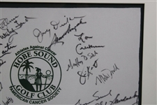 Smoltz, Orr, Palmer, Ford, Snead & 23 others Signed 1996 Athletes Against Cancer Framed Flag JSA ALOA