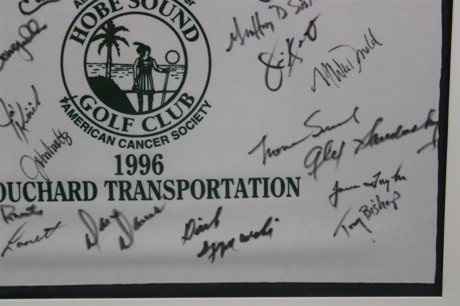 Smoltz, Orr, Palmer, Ford, Snead & 23 others Signed 1996 Athletes Against Cancer Framed Flag JSA ALOA