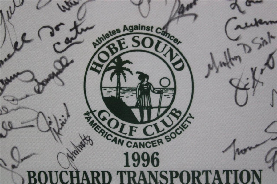 Smoltz, Orr, Palmer, Ford, Snead & 23 others Signed 1996 Athletes Against Cancer Framed Flag JSA ALOA