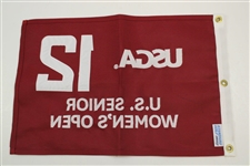 Annika Sorenstam Signed US Senior Womens Open Embroidered Flag #12 JSA ALOA