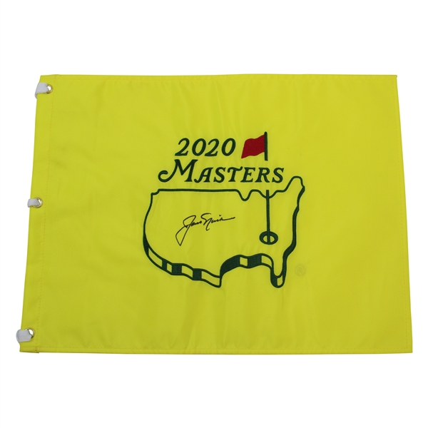 Jack Nicklaus Signed 2020 Masters Embroidered Flag JSA ALOA