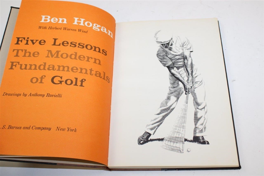 Ben Hogan Signed Ben Hogans Five Lessons Deluxe In Slip Case