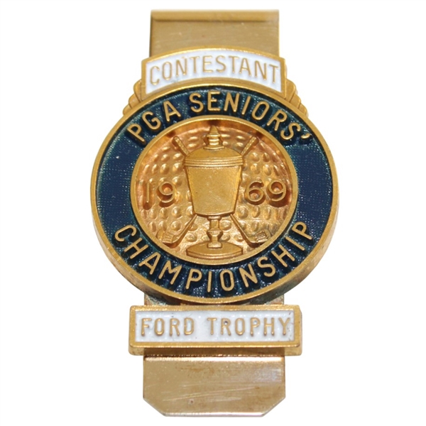 1969 PGA Seniors Championship Ford Trophy Contestant Badge