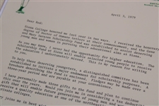 Gene Sarazen Signed Personal Letterhead to Rod Munday w/ Honorary Degree Content - 1979 JSA ALOA