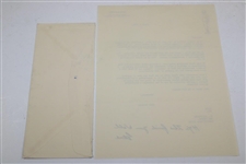 Gene Sarazen Signed Personal Letterhead to Rod Munday w/ Honorary Degree Content - 1979 JSA ALOA