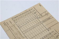 1941 Highland Meadows Golf Club of Ohio Course Record '64' Scorecard - Rod Munday Collection