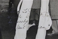 Paul Runyan Signed Standing w/Clubs Bag & Gentleman Outside Airplane Original Photo 