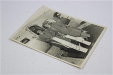 Paul Runyan Signed Standing w/Clubs Bag & Gentleman Outside Airplane Original Photo 