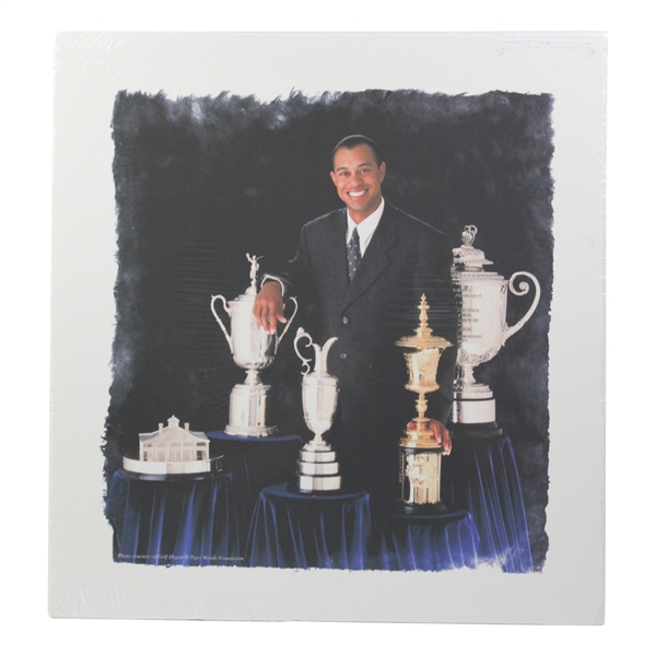 Tiger Woods Grand Slam Trophies Poster 