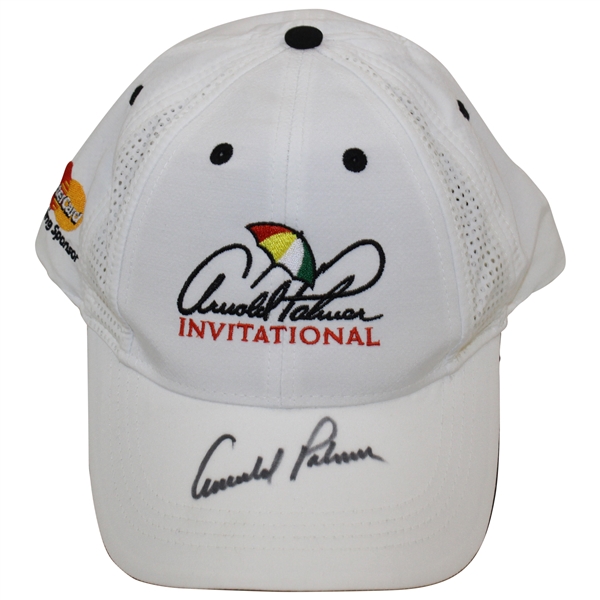 Lot Detail - Arnold Palmer Signed Arnold Palmer Invitational White Hat ...