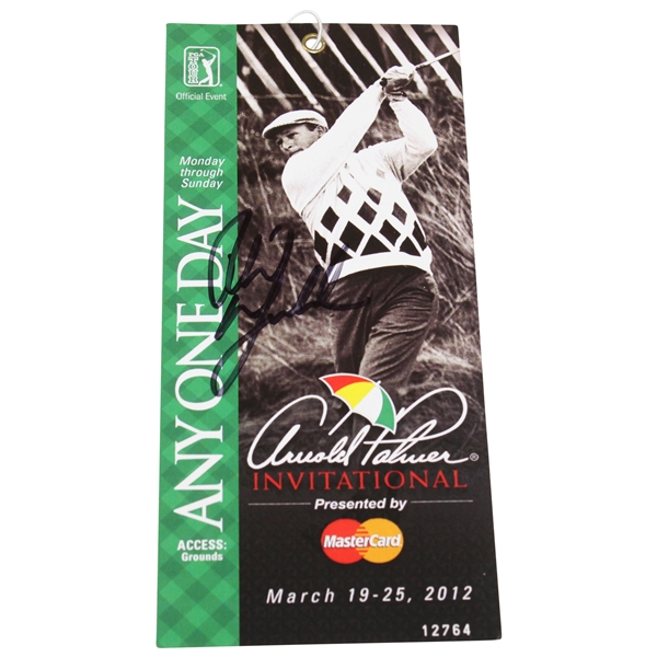 Phil Mickelson Signed 2012 Arnold Palmer Invitational Ticket - Woods Win JSA ALOA