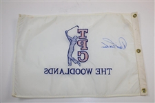 David Graham Signed The Woodlands Embroidered Flag JSA ALOA