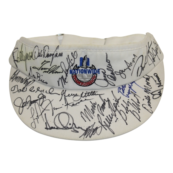 Multi-Signed Nationwide Senior Championship Visor JSA ALOA