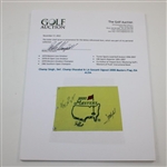 Champ Singh, Def. Champ Olazabal & '99 US AM David Gossett Signed 2000 Masters Flag JSA ALOA