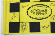 Multi-Signed Bruno's Memorial Classic 1992-2001 10th Ann. Course Flag JSA ALOA