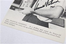 Arnold Palmer Signed 1954 Amateur Champion Photo JSA ALOA