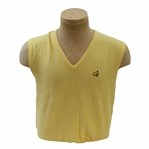 Classic Augusta National Golf Shop Masters Logo Yellow V-Neck Sweater Vest- Medium