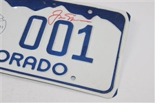 Big 3 Palmer Nicklaus Player Signed 1993 Us Senior Open Co License Plate JSA ALOA
