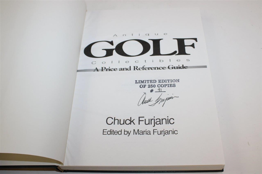 1997 'Antique Golf Collectibles' 1st Ed Book by Chuck Furjanic - #91/250 