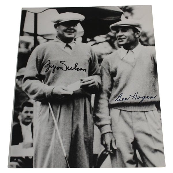 Byron Nelson & Ben Hogan Signed 1942 Masters Black And White Photo JSA ALOA