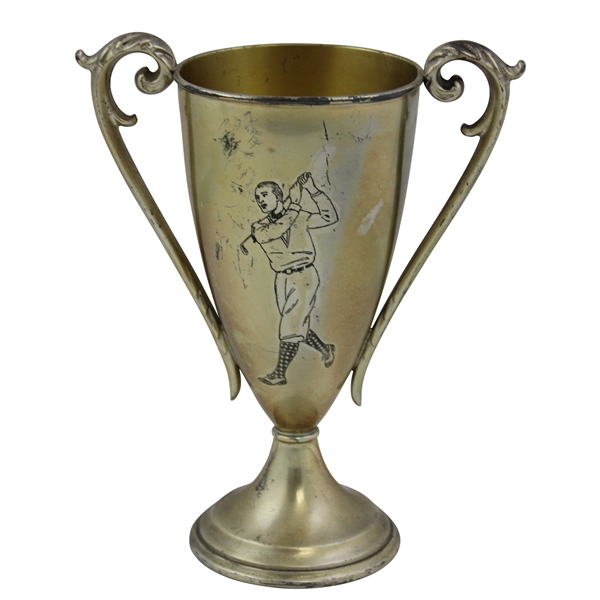 Post-Swing golfer Rockford C. Co. Two-Handle Trophy - Has Anti-Tarnish Preparation