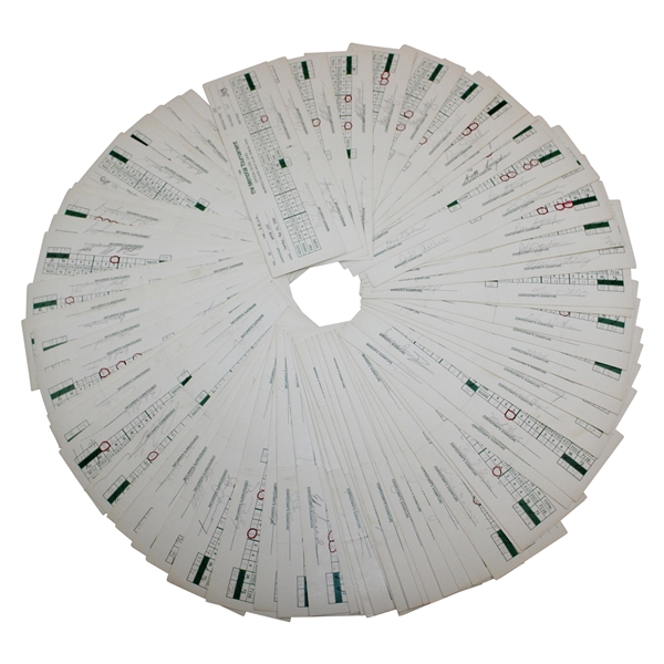 Seventy-Five (75) 1980 The Memorial Tournament Official Used Scorecards - 5 Major Winners