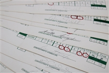 Seventy-Five (75) 1980 The Memorial Tournament Official Used Scorecards - 5 Major Winners