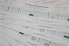 Seventy-Five (75) 1980 The Memorial Tournament Official Used Scorecards - 5 Major Winners