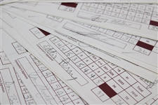 Fifty-Three (53) 1994 Bruno's Memorial Classic Official Used Scorecards - 8 Major Winners