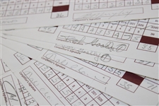Fifty-Three (53) 1994 Bruno's Memorial Classic Official Used Scorecards - 8 Major Winners