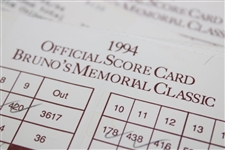 Fifty-Three (53) 1994 Bruno's Memorial Classic Official Used Scorecards - 8 Major Winners