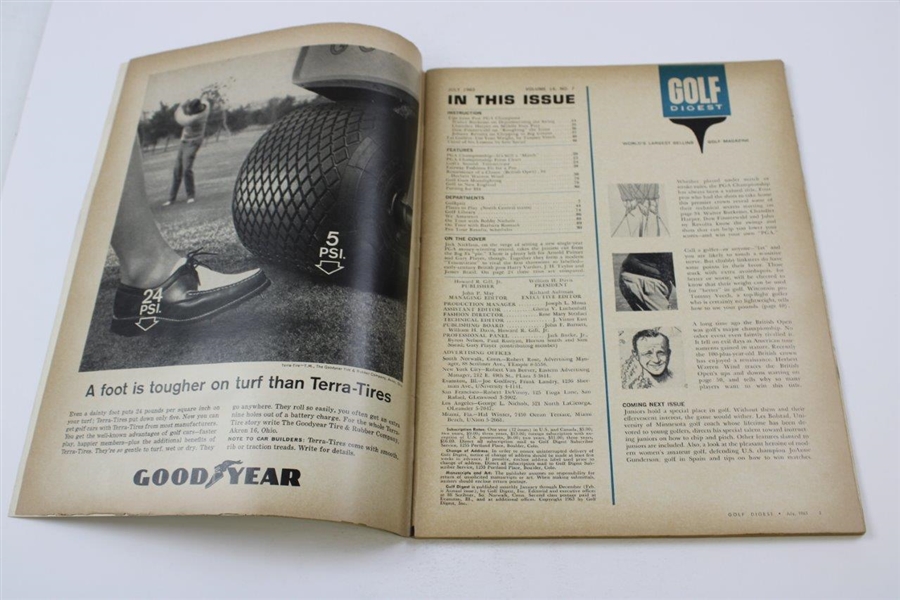 Big 3 Signed 1963 Golf Digest 'Triumvirate' Newsstand Magazine JSA ALOA