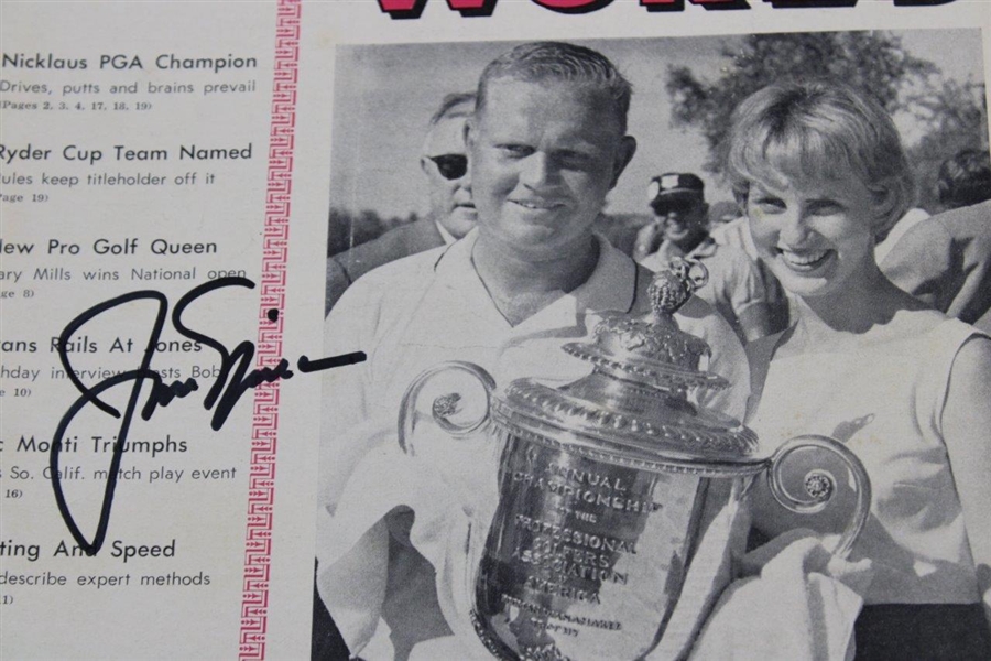 Jack Nicklaus Signed 1963 Golf World PGA Championship Magazine JSA ALOA