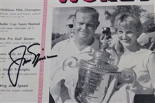 Jack Nicklaus Signed 1963 Golf World PGA Championship Magazine JSA ALOA