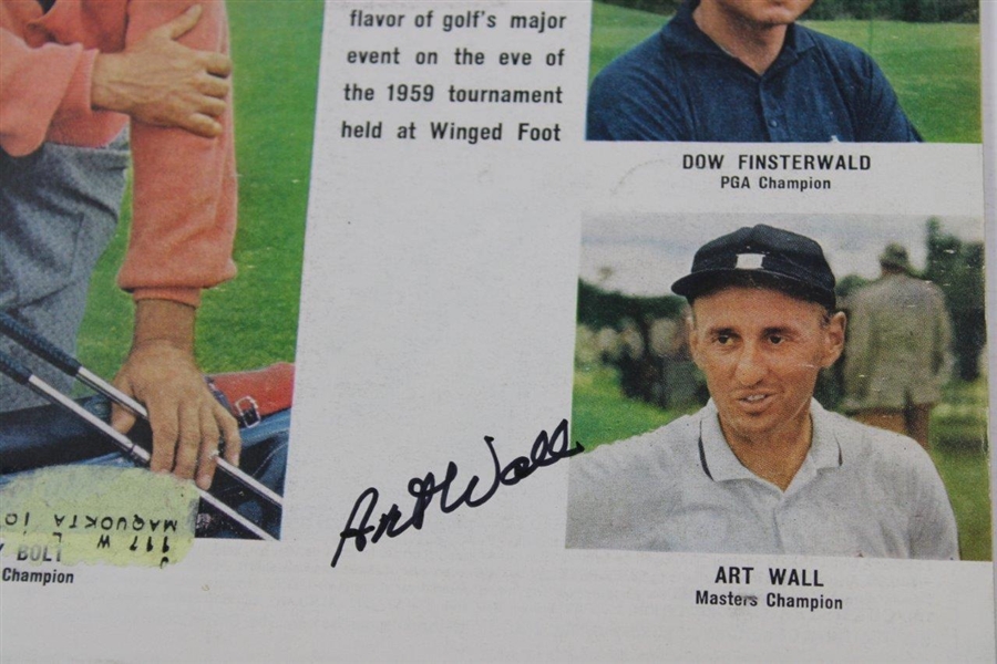 Wall, Thompson, Bolt, And Finsterwald Signed 1959 Sports Illustrated Us Open Magazine JSA ALOA