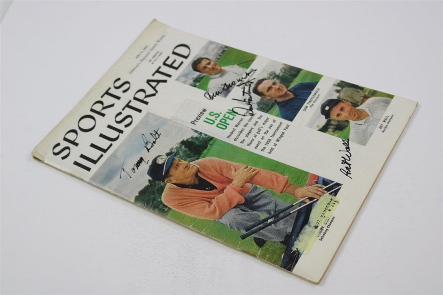 Wall, Thompson, Bolt, And Finsterwald Signed 1959 Sports Illustrated Us Open Magazine JSA ALOA