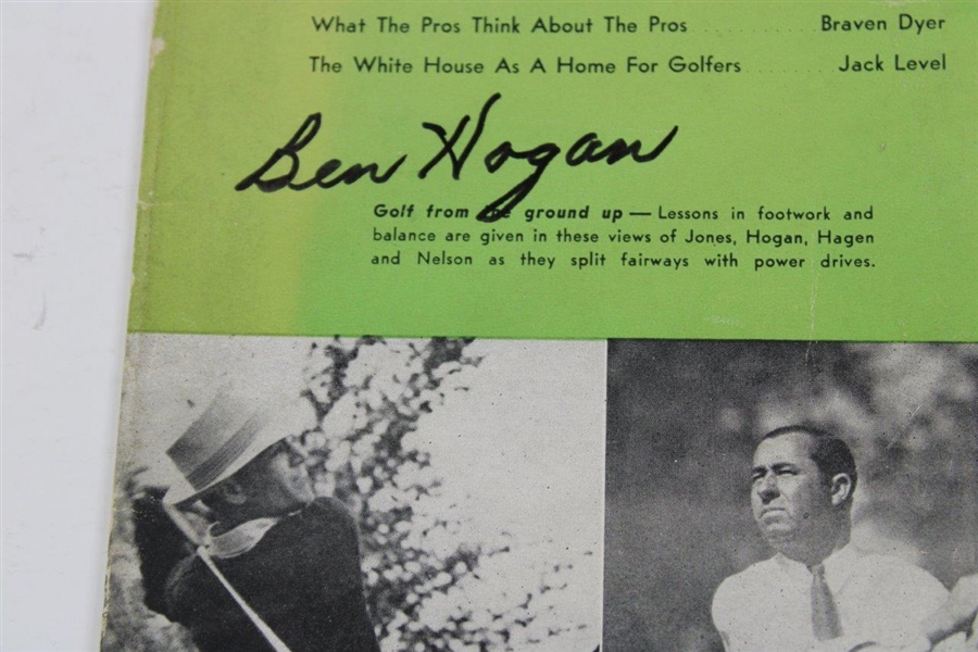 Ben Hogan & Byron Nelson Signed Golfing Magazine With Jones And Hagen JSA ALOA