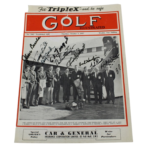 Ryder Cup Team USA Signed 1957 Golf Illustrated Cover JSA ALOA