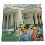 Palmer, Nicklaus, and Hogan Signed World Golf Hall of Fame Magazine Page JSA ALOA
