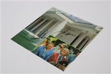 Palmer, Nicklaus, and Hogan Signed World Golf Hall of Fame Magazine Page JSA ALOA