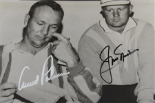 Arnold Palmer & Jack Nicklaus Signed Black And White Photo JSA ALOA