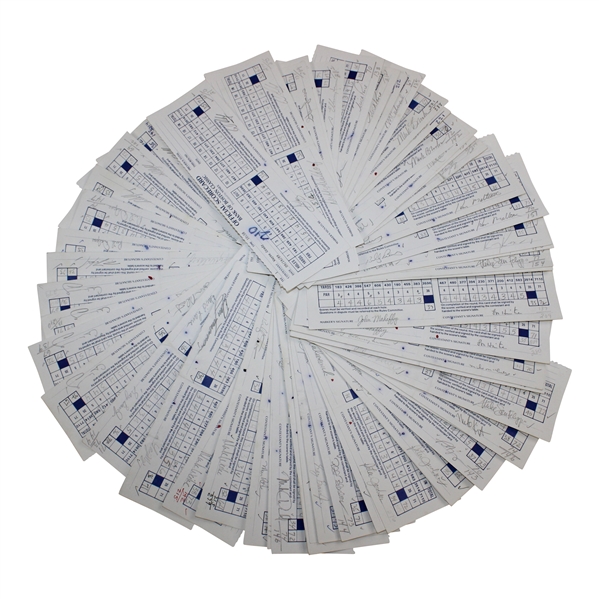 Fifty-Seven (57) 1989 Bank of Boston Classic Official Used Scorecards - 13 Major Winners